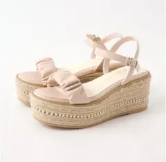 DIANA ダイアナ パール付きフェミニンサンダル アイボリー ベージュ