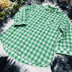 BURBERRY BLACK LABELチェックシャツ　2サイズ三陽商会　七分袖