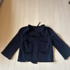 TO BE CHICネイビー ノーカラージャケット サイズ40