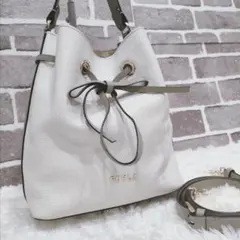 【現行/極美品】フルラ コスタンザ ショルダーバッグ シボ革 2way