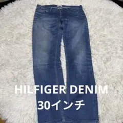 トミーヒルフィガーデニムパンツジーンズ 30革バッチ Mサイズ