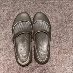 【美品】値下げ❗️Crocs メリージェーン サンダル ブラウンのサムネイル