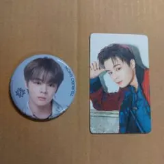 JO1 渋谷109 トレカ 鶴房汐恩 028 タワレコカフェ 缶バッチ セット