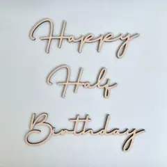 大きめサイズ♡HappyHalfBirthdayレターバナーD ハーフバースデー