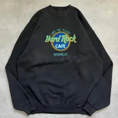 ハードロックカフェ スウェット 古着 90s USA製 刺繍 L 黒 17754のサムネイル