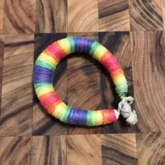 天然素材　レインボーカラー　ブレスレット