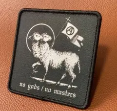 ミリタリー no gods / no masters パッチワッペン ベルクロ