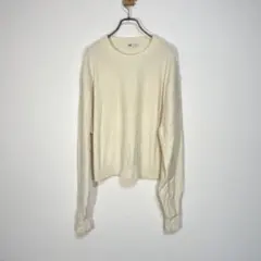 【UNIQLO】　ユニクロ　ニット　セーター　長袖　XL　ウール　100%