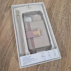 iPhone13 ランバン ロングストラップ＆カードポケット付きケース