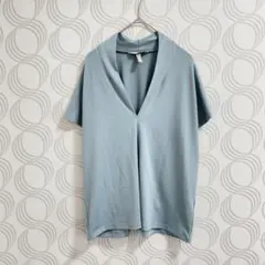 H&M♡レディース カットソー センタータック Vネック フレンチスリーブ M