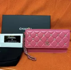 美品】CHANEL 長財布 マトラッセ ピンク フラップ 二つ折り - メルカリ