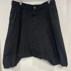 ブラックコムデギャルソン ポリ縮絨 サルエルパンツ チェーンプリント