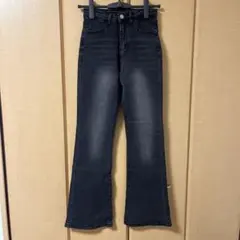 ダークブルー フレアデニム