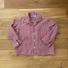 ミキハウス チェック柄シャツ 90サイズ　クリスマスカラー