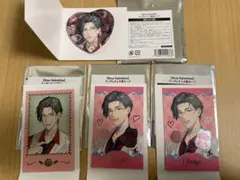 五木左京 Rose Valentine チェキ風カード　ハート型缶バッジ