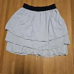 3重フリル ショートパンツ フリーサイズ ライトグレー