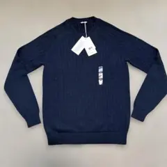 UNIQLO U スーピマコットンリブクルーネックセーター 69ネイビー