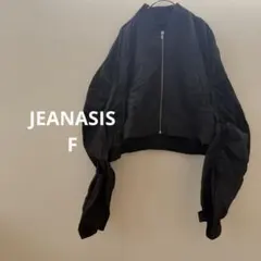 JEANASIS ジーナシス ボリュームスリーブ ショートブルゾン ブラックのサムネイル