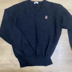 ヴィンテージ 古着 ブラック Vネックセーター