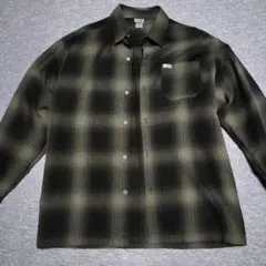Caltop 長袖ネルシャツ Lサイズ ブラック系チェック