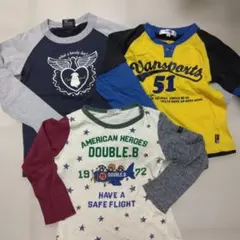 DOUBLE.B アメリカンヒーローズ 長袖カットソー、他トップス3枚