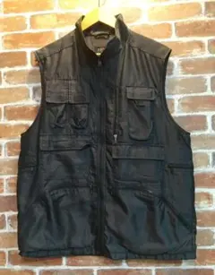 23区sport ブラックジッパーベスト ゴルフウェア