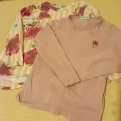 た*ま様 hokka kids 長袖カットソー 120cm ピンク 花柄　2枚