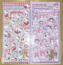 ハローキティ マイメロディ ボンボンドロップシール