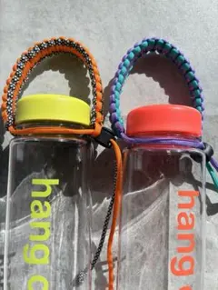 ハンドメイド パラコード 水筒持ち手リング ペットボトル ドリンクホルダー