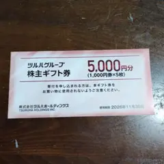 ツルハ　株主優待券　5000円分　優待のサムネイル