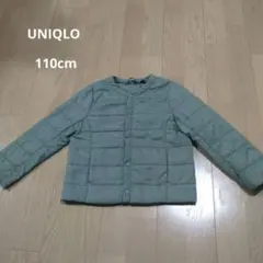 【UNIQLO】 ダウンコート カーキ　110　コンパクト