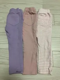 西松屋　レギンス3枚セット　ストレッチーノ 95 女の子