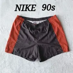 希少 90s NIKE ナイキ ショーツ パンツ ショーツ オレンジ スウッシュ