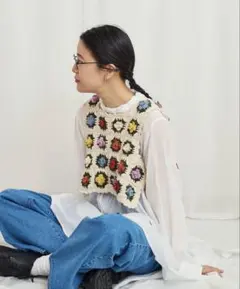 【最終お値下げ！】figlondon knit gardener vestのサムネイル