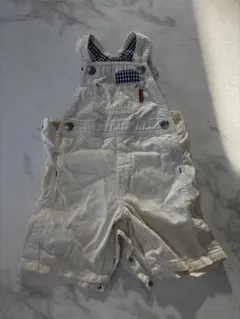 ミキハウス ホワイト オーバーオール