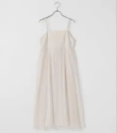 honeys チュール使いキャミワンピ L