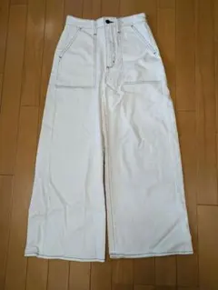 GUレディースパンツ　ホワイト
