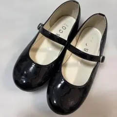 ブラック フォーマルシューズ　キッズ　19.0cm 入学式卒園式発表会ピアノ