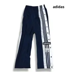 adidas アディブレイクパンツ ネイビー トレフォイル スナップボタン M