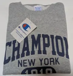 チャンピオン半袖トレーナー カレッジプリント ショートスリーブスウェット灰XXL