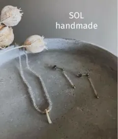 No28・【再販】ハンドメイド ヴィンテージビーズとカレンシルバーのネックレス