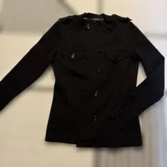 バーバリー　ロンドン　日本製　カーディガン　ブラック