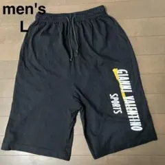 メンズ　短パン　ショートパンツ　ハーフパンツ　黒　L スポーツ