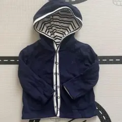 Ralph Lauren ネイビー ボーダー リバーシブルフード付きアウター