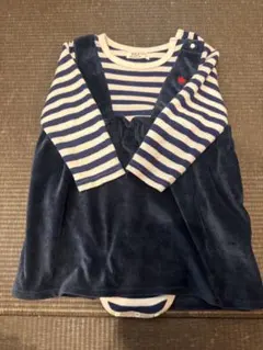 ロンパース・カバーオール 80cm ストライプ