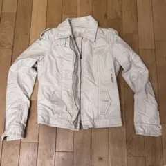 ローレルJeans ホワイト ジップアップジャケット - メルカリ