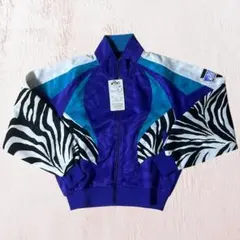 90s アシックス トラックジャケット ジャージ ヴィンテージ ゼブラ柄