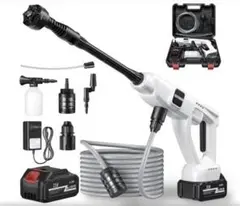 高圧洗浄機 洗車店監修 噴射距離10M 2段階 持ち運び便利 日本語取扱説明書