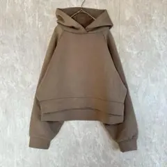 DISCOAT【ユニセックス】ワンポイント刺繍スウェットドロストフーディ