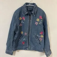 1点もの⭐️ SHAVER LAKE 【S】花柄刺繍 デニムジャケット